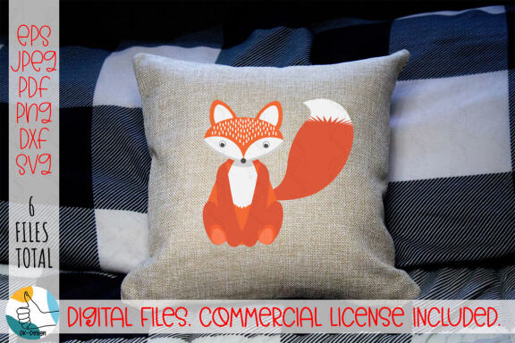 Fox SVG, Cartoon Cute Fox SVG. Layered fox SVG cut file.