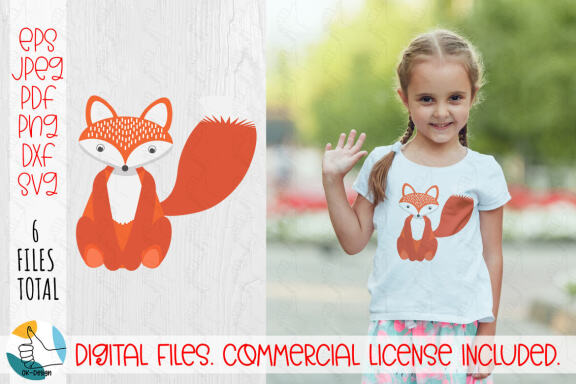 Fox SVG, Cartoon Cute Fox SVG. Layered fox SVG cut file.