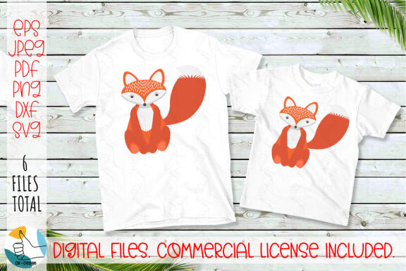 Fox SVG, Cartoon Cute Fox SVG. Layered fox SVG cut file.