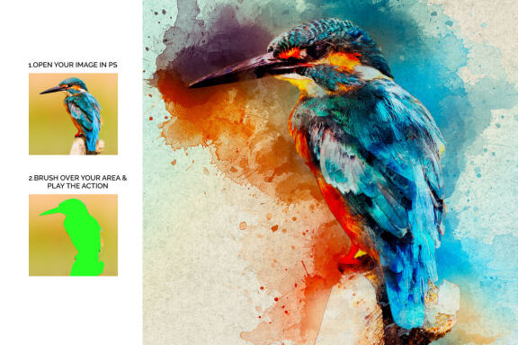 Artistic Watercolor Photoshop Action