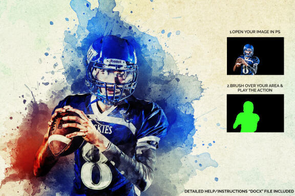 Artistic Watercolor Photoshop Action
