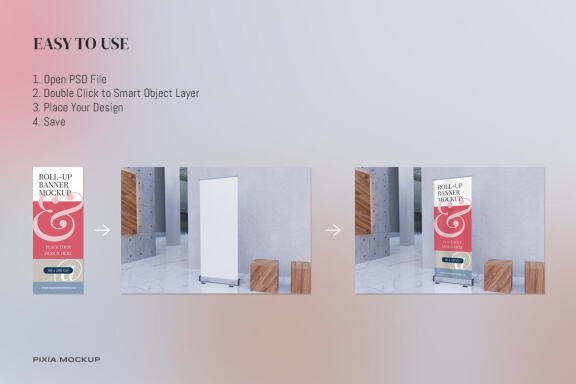 Roll Up Banner Mockup