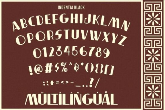 Indentia – Art Deco Typeface