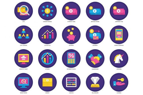 91 Fintech Icons | Orchid