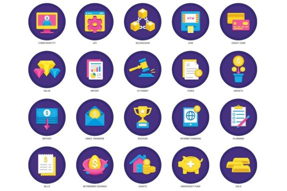 91 Fintech Icons | Orchid