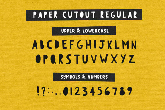 Paper Cutout Font Duo