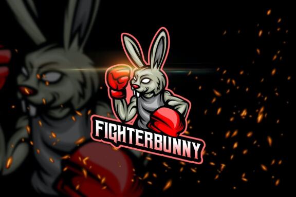 Fighter Bunny - Esport & Mascot Logo Template