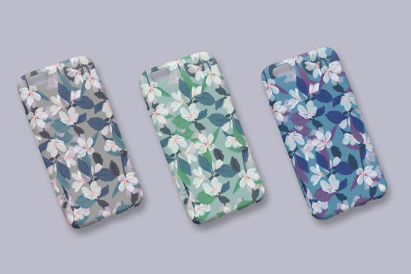 Seamless Patterns with Sakura flowers
