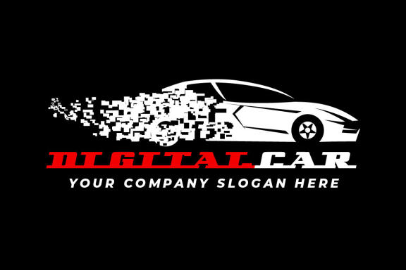 Digital Sport Car Logo