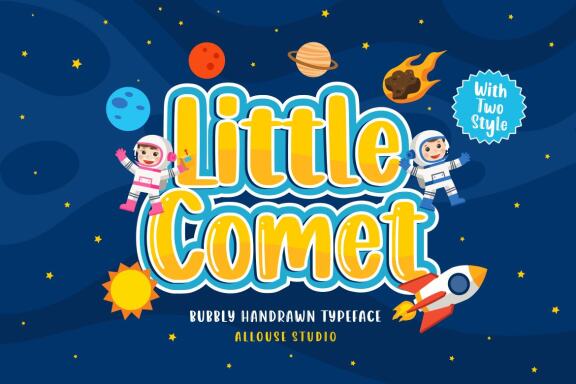 Little Comet - Bubbly Handdrawn Typeface 
