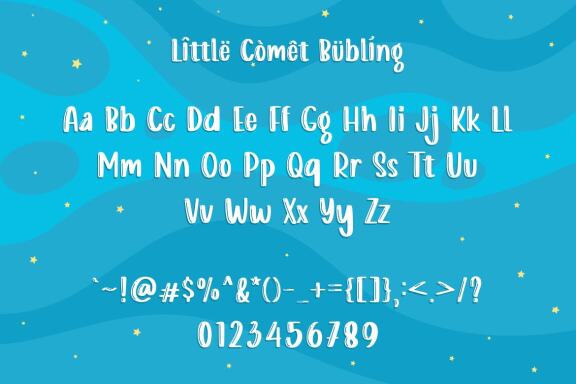 Little Comet - Bubbly Handdrawn Typeface 