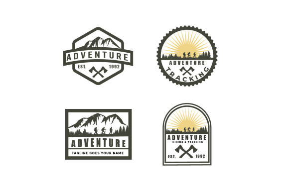 Set Badges Mountain Logo