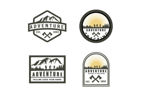 Set Badges Mountain Logo