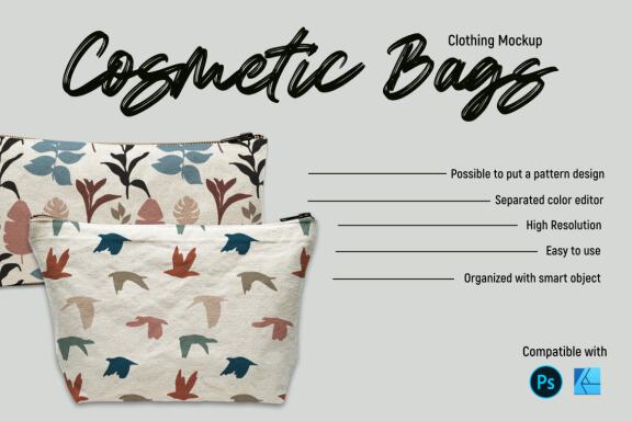 Cosmetic bags | Mockup