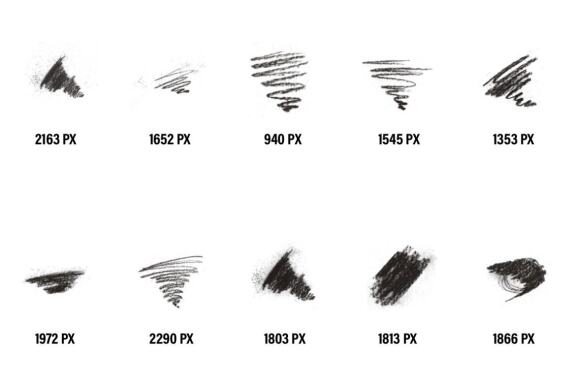 40 Charcoal Photoshop Brushes