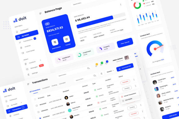 Doit - Personal Banking Admin Dashboard UI