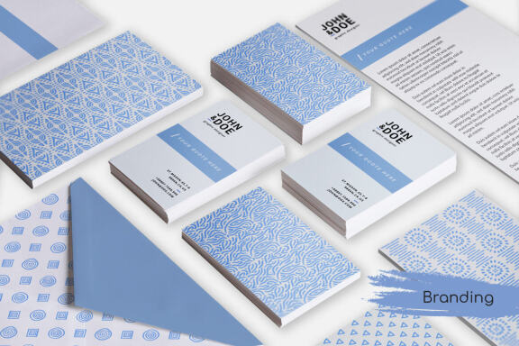 Tribal Geometry Patterns Frosty Blue Collection