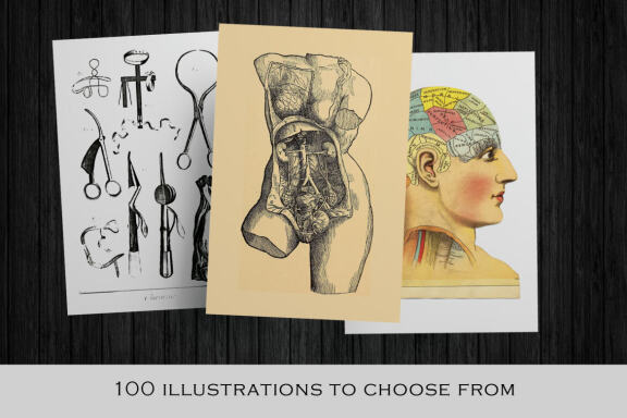 100 Vintage Medical Illustrations