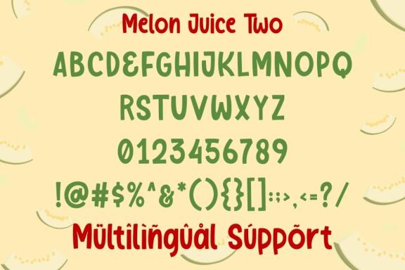 Melon Juice – Freshty Font