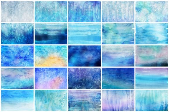 Winter Watercolor Backgrounds