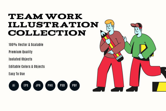Team Work Illustration Collection