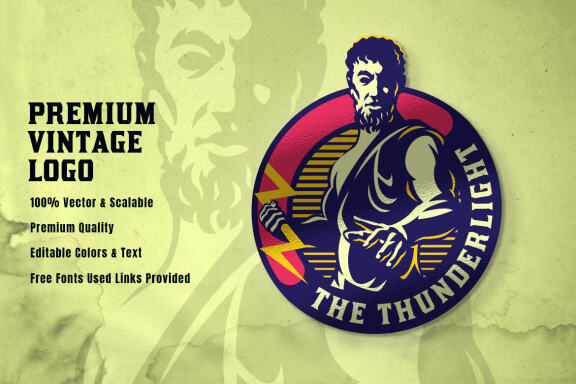 Zeus Mythical Mascot Logo