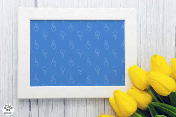 Wooden landscape Frame Mockup