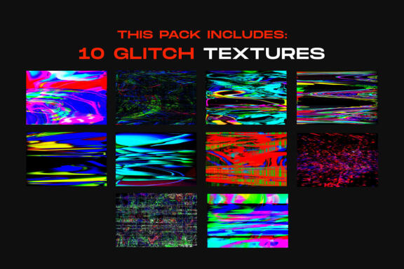 Abstract Glitch art textures