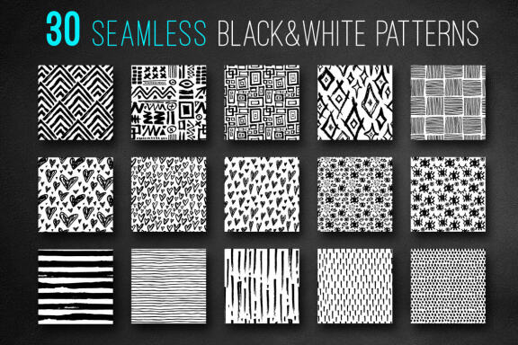 Black & White Patterns Collection