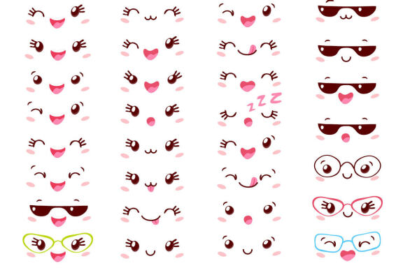 Cute Fruits Ice Cream Characters