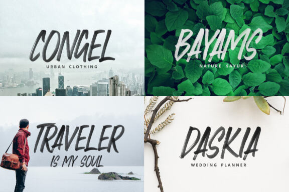 Faceback – SVG Brush Font