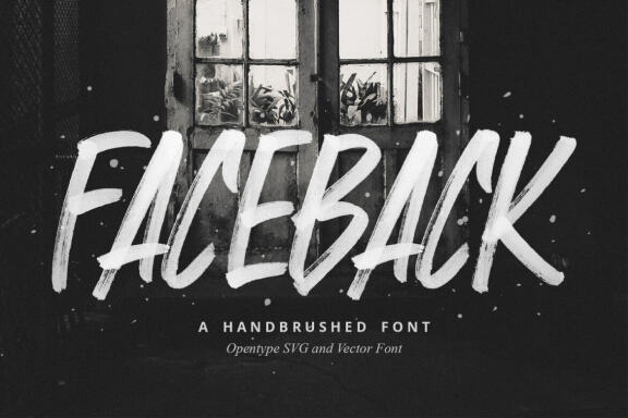 Faceback – SVG Brush Font