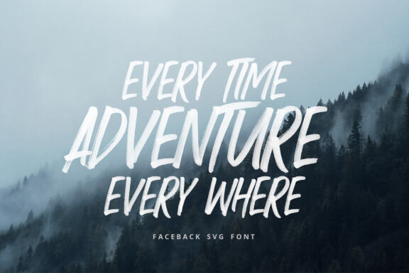 Faceback – SVG Brush Font
