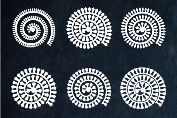 Rolled Flower paper template SVG. Rolled Flower SVG. Paper Cut Flower
