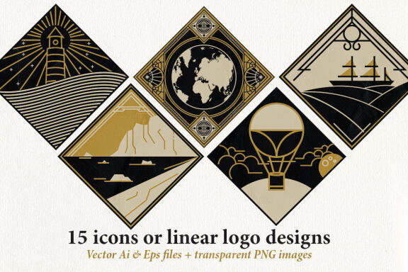 Linear Illustrations - Travel
