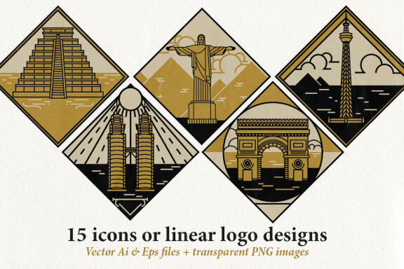 Linear Illustrations - Travel
