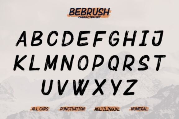 Bebrush – Hand brushed Font