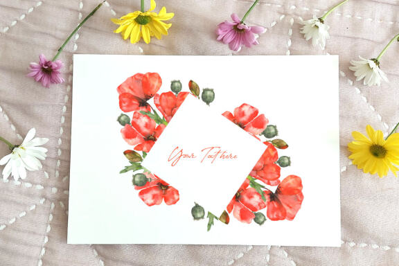 Watercolor Poppy Flowers Collection