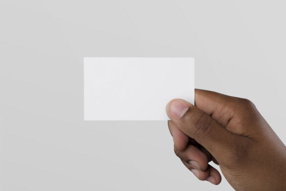 Hand Holding Business Card