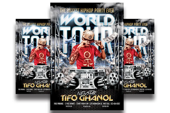Hip Hop World Tour Flyer Template 