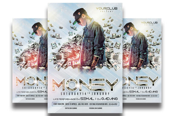 Money Party Flyer Template 