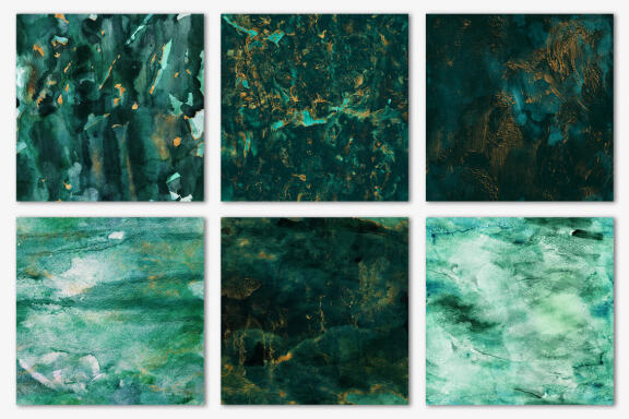 Seamless Watercolor Backgrounds and Brush Strokes