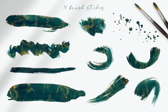 Seamless Watercolor Backgrounds and Brush Strokes