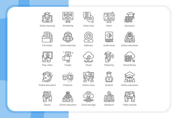 Online Learning Icon Pack