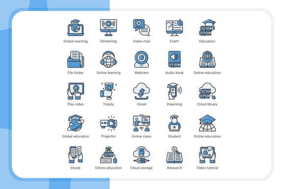 Online Learning Icon Pack