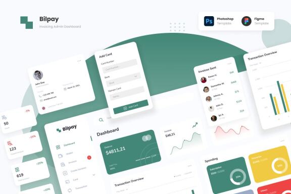 Bilpay - Invoicing Admin Dashboard Graphic