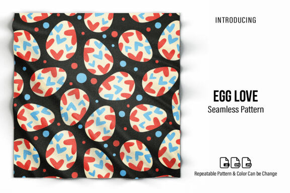 Egg Loves Seamless Pattern