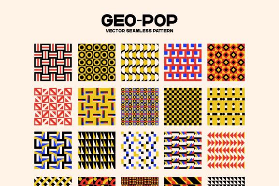 Geo-Pop 20 Seamless Pattern