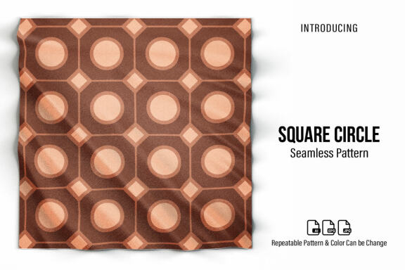 Square Circle Seamless Pattern