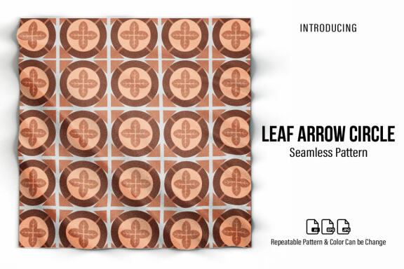 Leaf Arrow and Circle Pattern